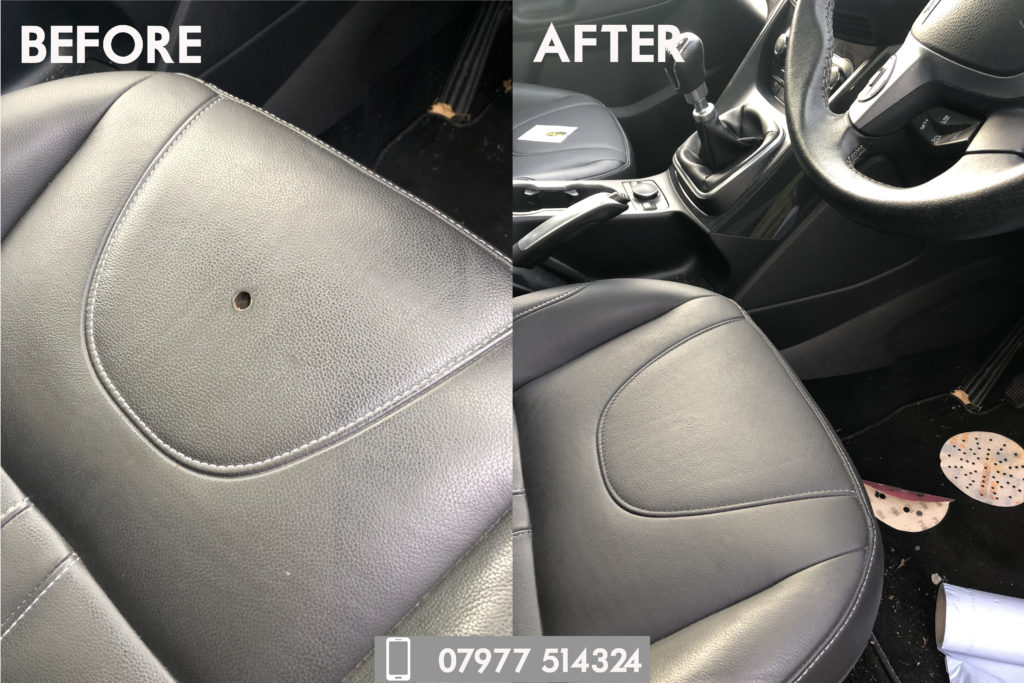 Leather seat burn repair